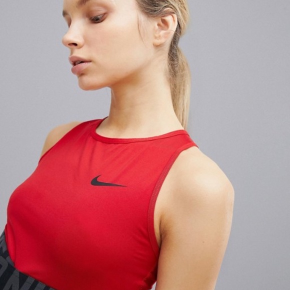 Nike Tops - Nike Pro Training Crop  Red M